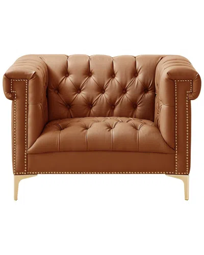 Inspired Home Steffi Club Chair In Brown