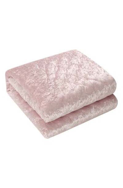 Inspired Home Velvet 3-piece Comforter Set In Pink