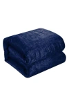 Inspired Home Velvet 3-piece Comforter Set In Blue