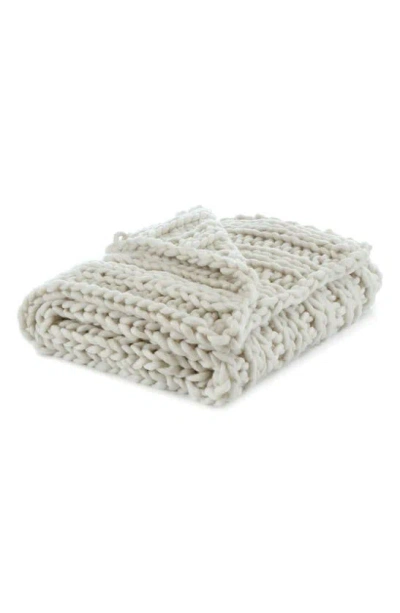 Inspired Home Yolly Channel Knit Throw Blanket In Gray