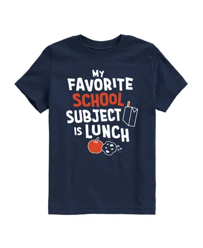 Instant Message Kids' Boys' 8-20 My Favorite School Subject Is Lunch Short-sleeve Graphic T-shirt In Blue
