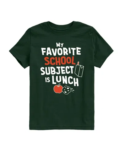 Instant Message Kids' Boys' 8-20 My Favorite School Subject Is Lunch Short-sleeve Graphic T-shirt In Green