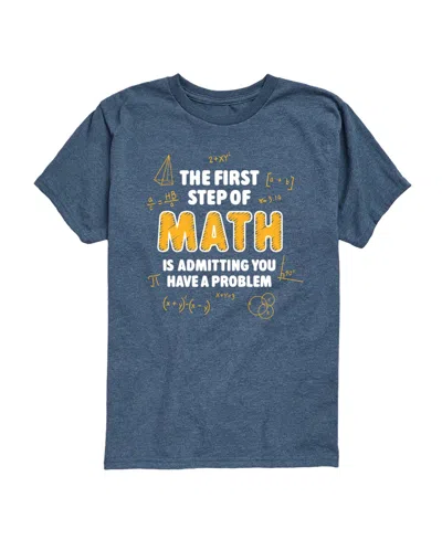 Instant Message Kids' Boys' 8-20 The First Step Of Math Short-sleeve Graphic T-shirt In Blue