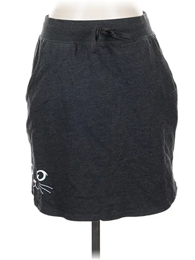 Pre-owned Instant Message Casual Skirt In Gray