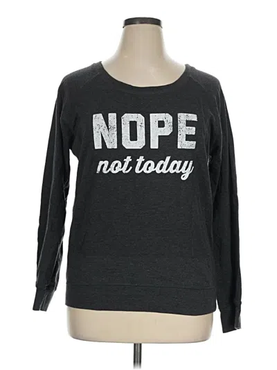 Pre-owned Instant Message Long Sleeve T-shirt In Gray