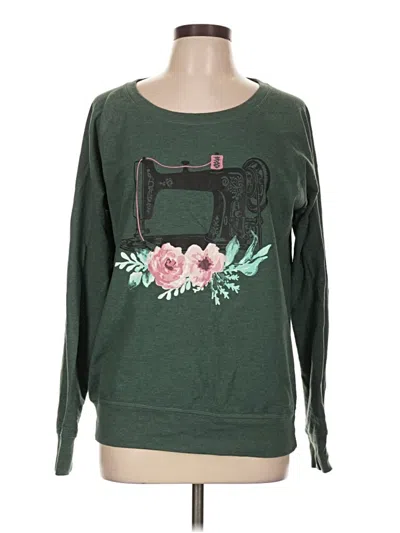 Pre-owned Instant Message Long Sleeve T-shirt In Green