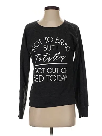 Pre-owned Instant Message Pullover Sweater In Black