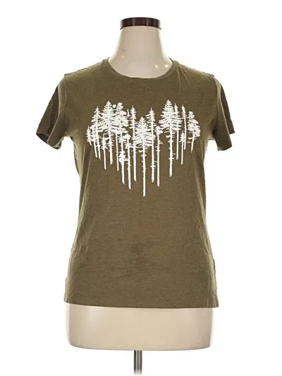 Pre-owned Instant Message Short Sleeve T-shirt In Brown