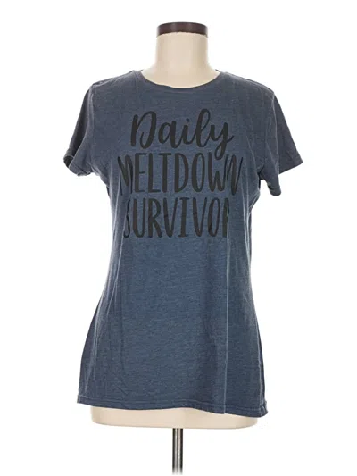 Pre-owned Instant Message Short Sleeve T-shirt In Gray
