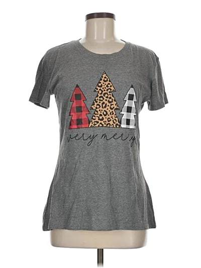 Pre-owned Instant Message Short Sleeve T-shirt In Gray