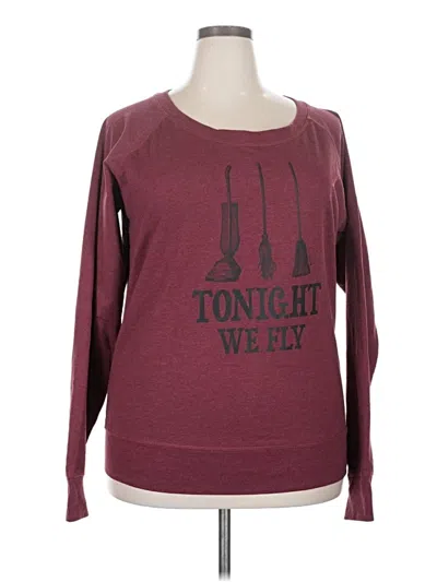 Pre-owned Instant Message Sweatshirt In Burgundy