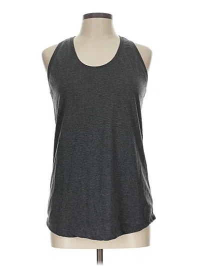 Pre-owned Instant Message Tank Top Gray Halter Neckline Tops