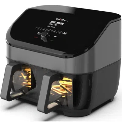 Instant Pot 8-qt. Vortex Plus Dual Basket Clearcook Air Fryer In Black