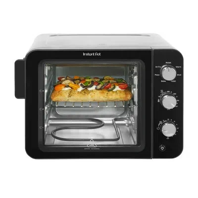 Instant Pot No Preheat Required* 4-slice Air Fryer Toaster Oven With Instantheat Technology, 7-in-1, Air Fry, Ba In Black
