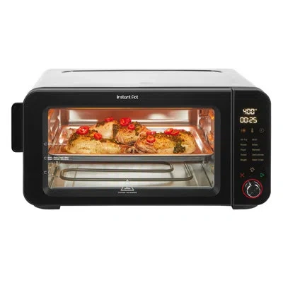 Instant Pot No Preheat Required* 6-slice Air Fryer Toaster Oven With Instantheat Technology, 10-in-1, Air Fry, R In Black