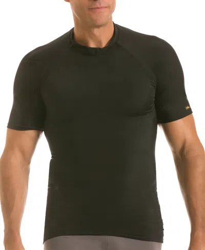 Instaslim Men's Activewear Raglan Short Sleeve Crewneck T-shirt In Black