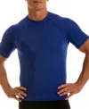 Instaslim Men's Activewear Raglan Short Sleeve Crewneck T-shirt In Royal