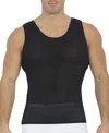 Instaslim Men's Big & Tall Power Mesh Compression Muscle Tank Top In Black