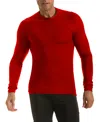 Instaslim Men's Power Mesh Compression Muscle T-shirt In Red