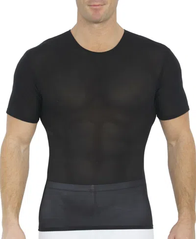 Instaslim Men's Power Mesh Compression Short Sleeve Crewneck T-shirt In Black