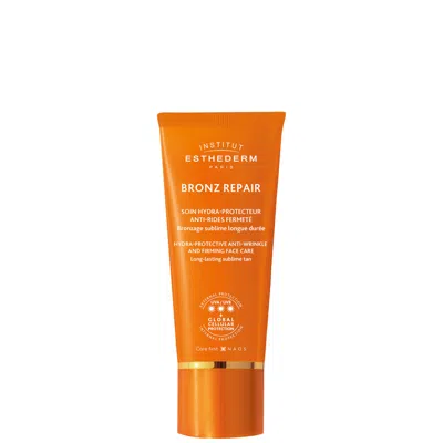 Institut Esthederm Bronz Repair Wrinkles' Smoothing And Firming Uva/uvb Face Cream With Strong Sun Protection 50ml In White