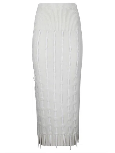 INSTITUTION ELEGANT HIGH-WAISTED WOOL SKIRT