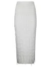 Institution Elegant High-waisted Wool Skirt In White