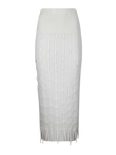 INSTITUTION LACES BASTED KNIT SKIRT