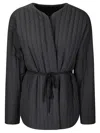Institution Reversible Quilted Jacket In Black