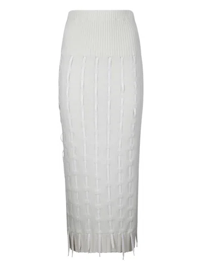 INSTITUTION RIBBED MIDI SKIRT