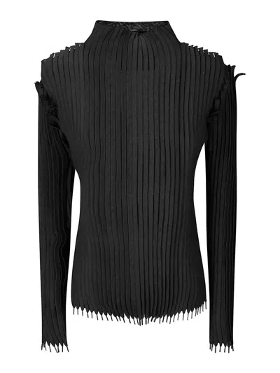 INSTITUTION SHOELACES TRIMMED JERSEY TOP