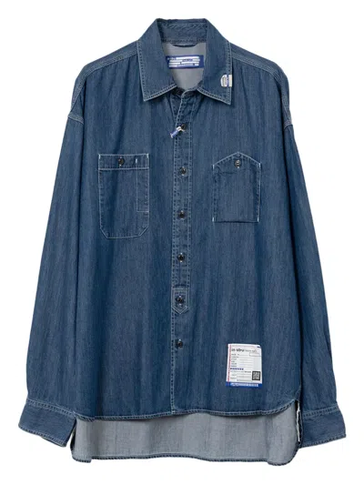 In・stru(men-tal) Denim Long-sleeve Shirt In Blue