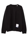 In・stru(men-tal) French-terry Label-patch Sweatshirt In Black