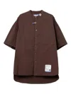 In・stru(men-tal) Half-sleeve Button Shirt In Brown