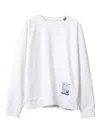 In・stru(men-tal) Label-patch Cotton Sweatshirt In White