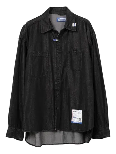In・stru(men-tal) Logo-patch Denim Shirt In Black