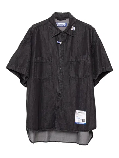 In・stru(men-tal) Patch-pocket Denim Shirt In Black