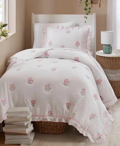 Intelligent Design Aglaia Floral Down Alternative 2-pc. Quilt Set, Twin/twin Xl In White