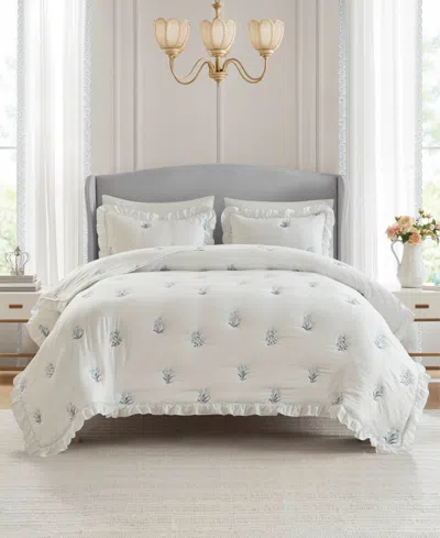 Intelligent Design Aglaia Floral Down Alternative 3-pc. Quilt Set, Full/queen In White