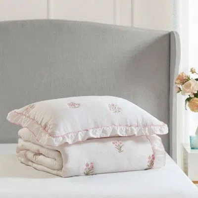 Intelligent Design Aglaia Quilt Mini Set In Floral,pink