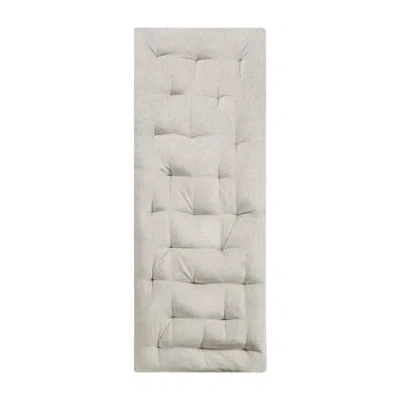 Intelligent Design Arwen Poly Chenille Lounge Floor Pillow Cushion In White