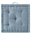 Intelligent Design Azza Chenille Square Floor Pillow Cushion, 24" X 24" In Aqua