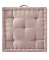 Intelligent Design Azza Chenille Square Floor Pillow Cushion, 24" X 24" In Blush