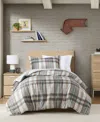 Intelligent Design Blake Plaid 2-pc. Duvet Cover Set, Twin/twin Xl In Tan,gray