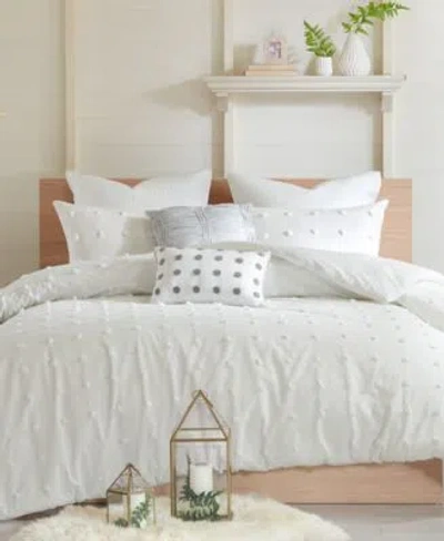 Intelligent Design Brooklyn Jacquard Cotton Comforter Sets In Pink
