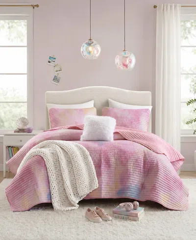 Intelligent Design Cassiopeia 4-pc. Quilt Set With Throw Pillow, Full/queen In Pink