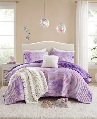 Intelligent Design Cassiopeia 4-pc. Quilt Set With Throw Pillow, Full/queen In Purple
