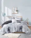 Intelligent Design Cassiopeia Watercolor Tie Dye 4-pc. Duvet Cover Set, Full/queen In Charcoal