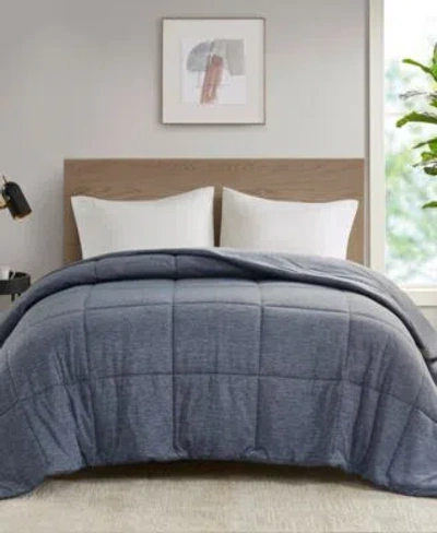 Intelligent Design Comfort Cool Jersey Knit Oversized Down Alternative Comforter In Navy
