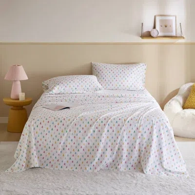 Intelligent Design Cozy Soft 100% Cotton Flannel Pigment Printed Sheet Set In Tree Block